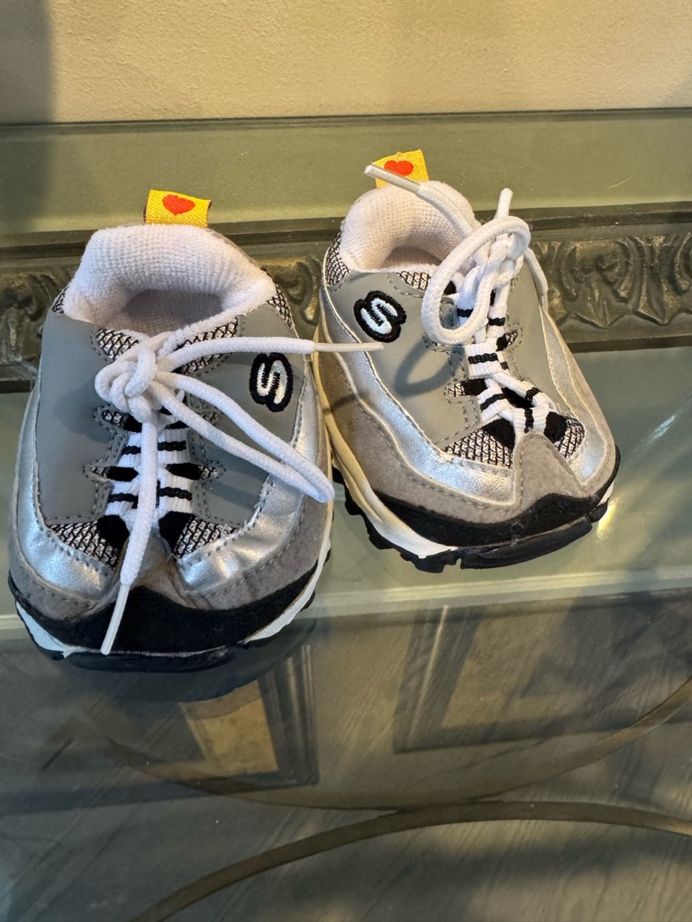 Build a bear Silver and Black Athletic Sneakers - Skechers Style